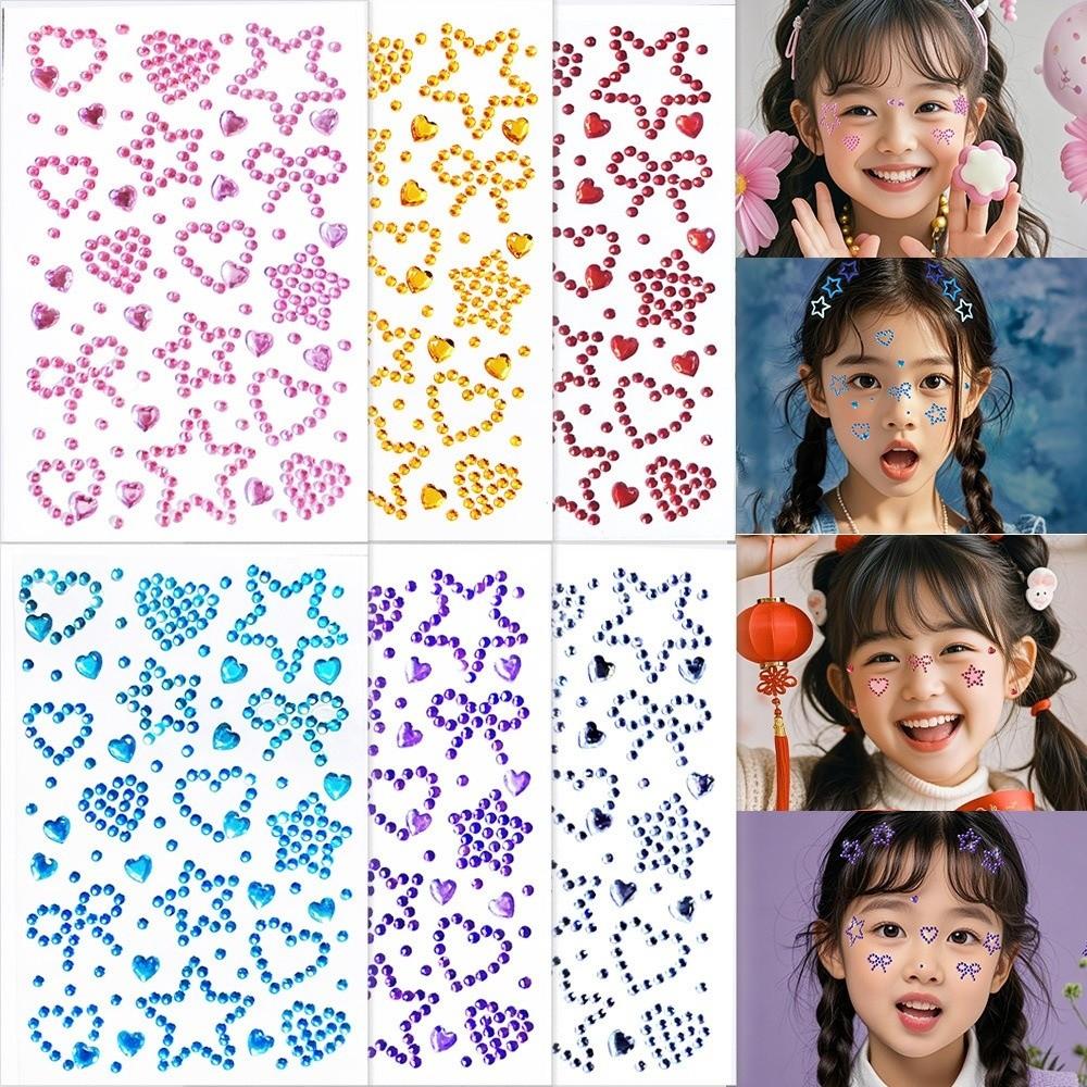 Rhinestone Face Temporary Tattoos Sparkling Face Tattoo Sticker  Enhance Atmosphere