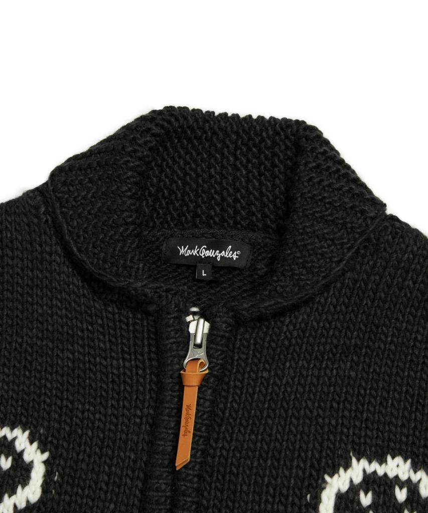 Mark Gonzales Mg Cowichan Zip-Up Knit Jacket - Black