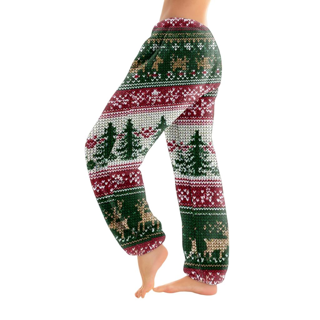 Women's Solid Color Trousers With Cuffs Casual Pants And Pajama Pants