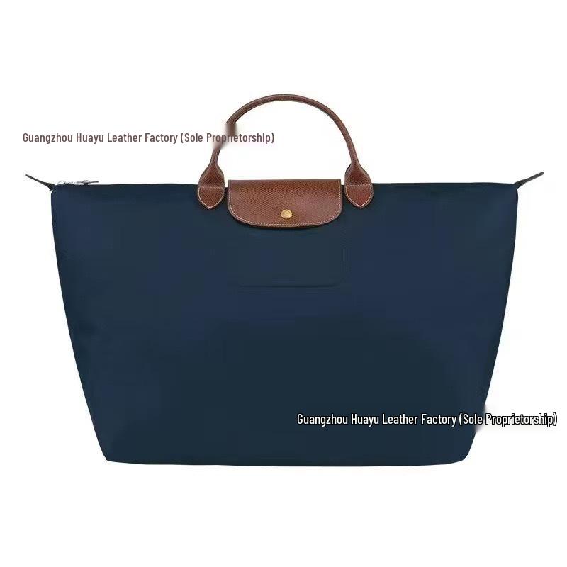 High-Quality Dragon-Inlaid Cowhide Travel Bag: Large, Lightweight, Waterproof Nylon Shoulder Handbag