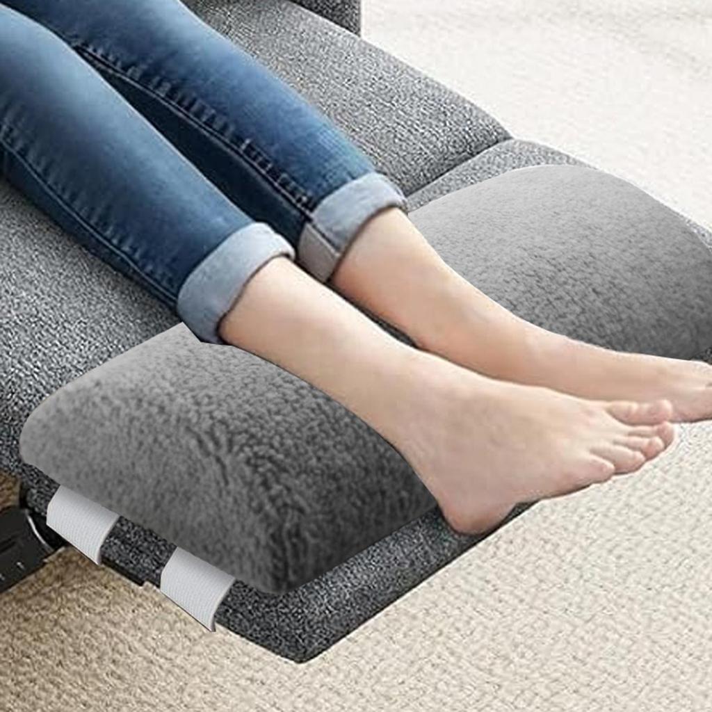 Recliner Foot Pillow Foot Rest Cushion with Adjustable Straps Soft Slow-rebound Sofa Footrest Cushion Sleeping Pad for Waist