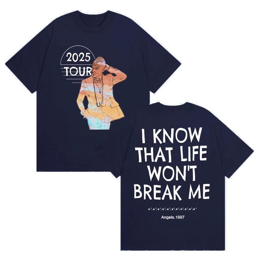 Springsummer New Robbie Williams Trip Merch Tshirt Mens Fashion Hip Hop Retro pure Cotton Casual Tshirt Mens Tshirt