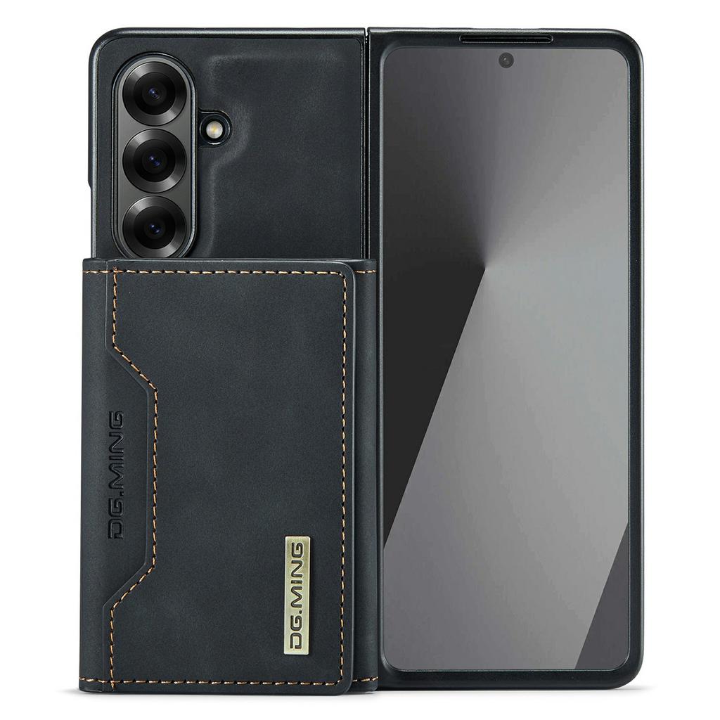 DG.MING M2 Series for Samsung Galaxy Z Fold7 5G Magnetic Case PU + PC + TPU Phone Cover Detachable Wallet Kickstand