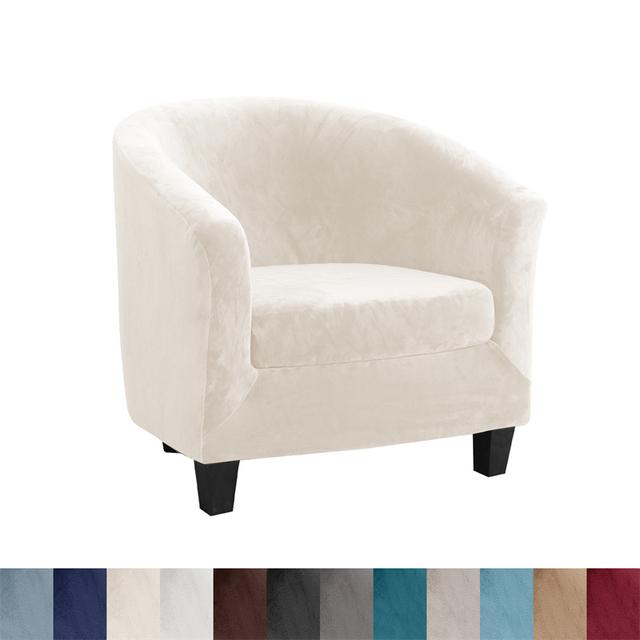 Velvet Club Badewannensessel Stuhlbezüge Stretch Sofahussen Couchbezug mit Sitzkissenbezüge Bartheke