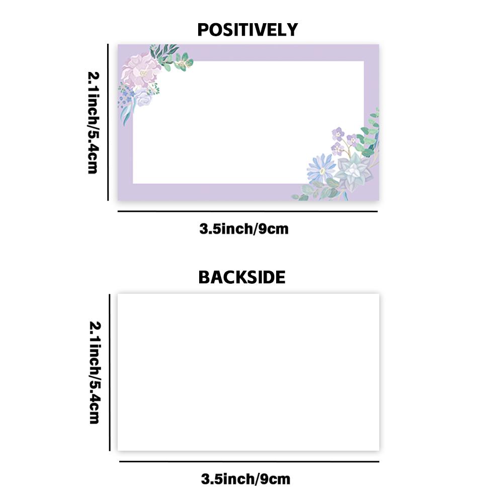 50pcs, Purple Flower Blank Message Cards, Pocket Cards, Business Cards, Blank Greeting Cards, Small Business Supplies, Gift Tags
