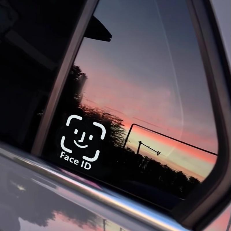 FACE ID decal,creative&funny stickers, Car funny accessories,for car truck&laptop!For a Unique and Look!