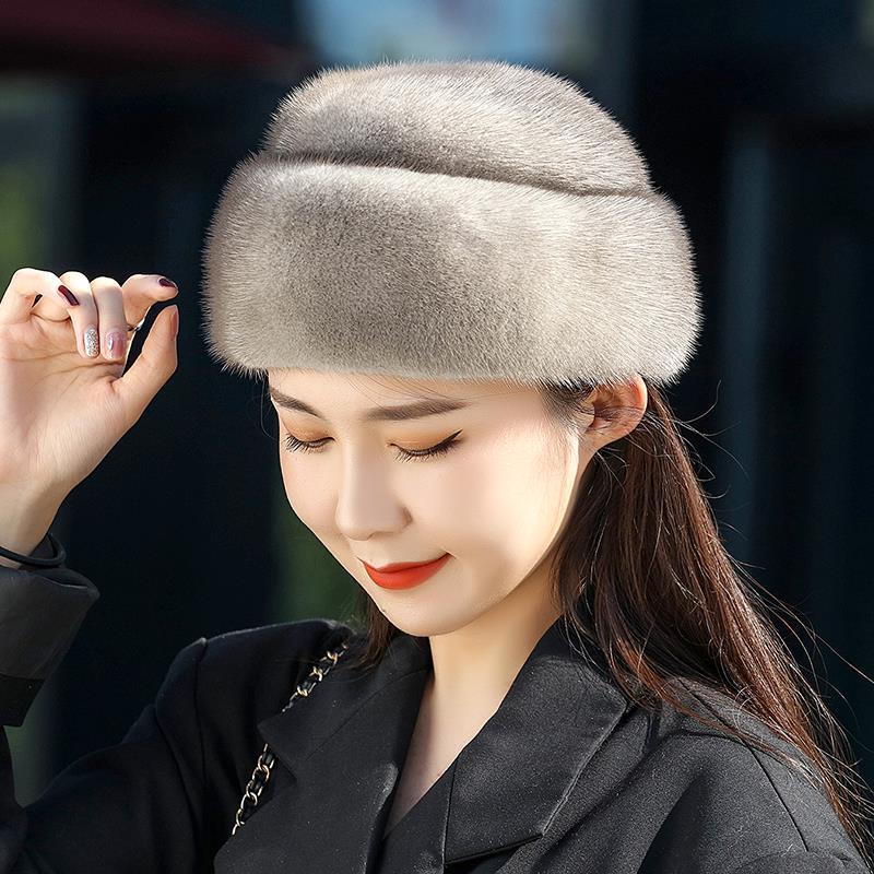 Women's Hat Faux Mink Fur Hat - Versatile Autumn Winter Earflap Beanie for Women - Warm Stylish