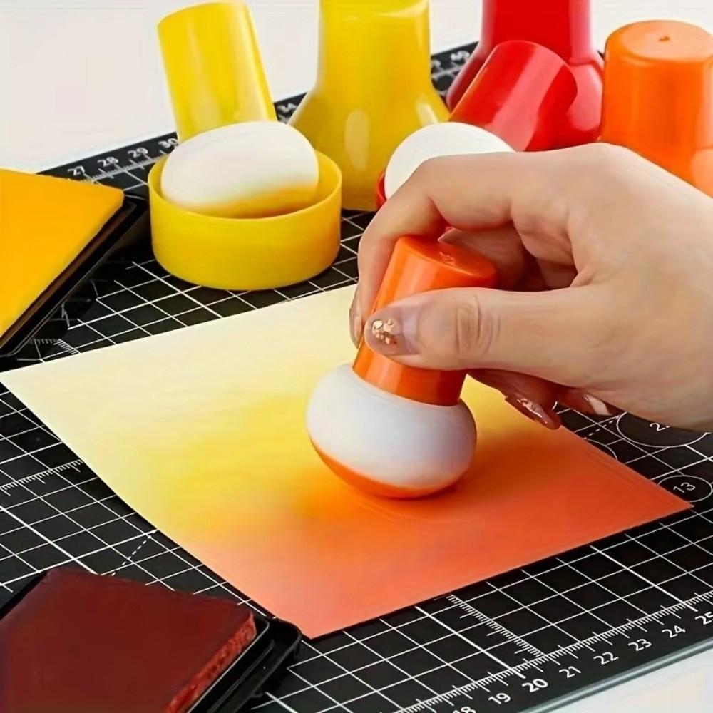 6pcs Ink Applicator Stencil Brush Set Colorful Card Making Tool  For Scrapbooking