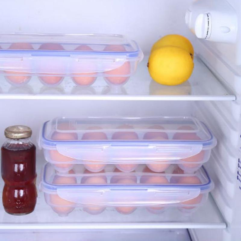 10 Grids Egg Storage Box Transparent Egg Tray Containers Kitchen Refrigerator Organizer Eggs Dispenser Fresh Preservation 1 pcs 790₽