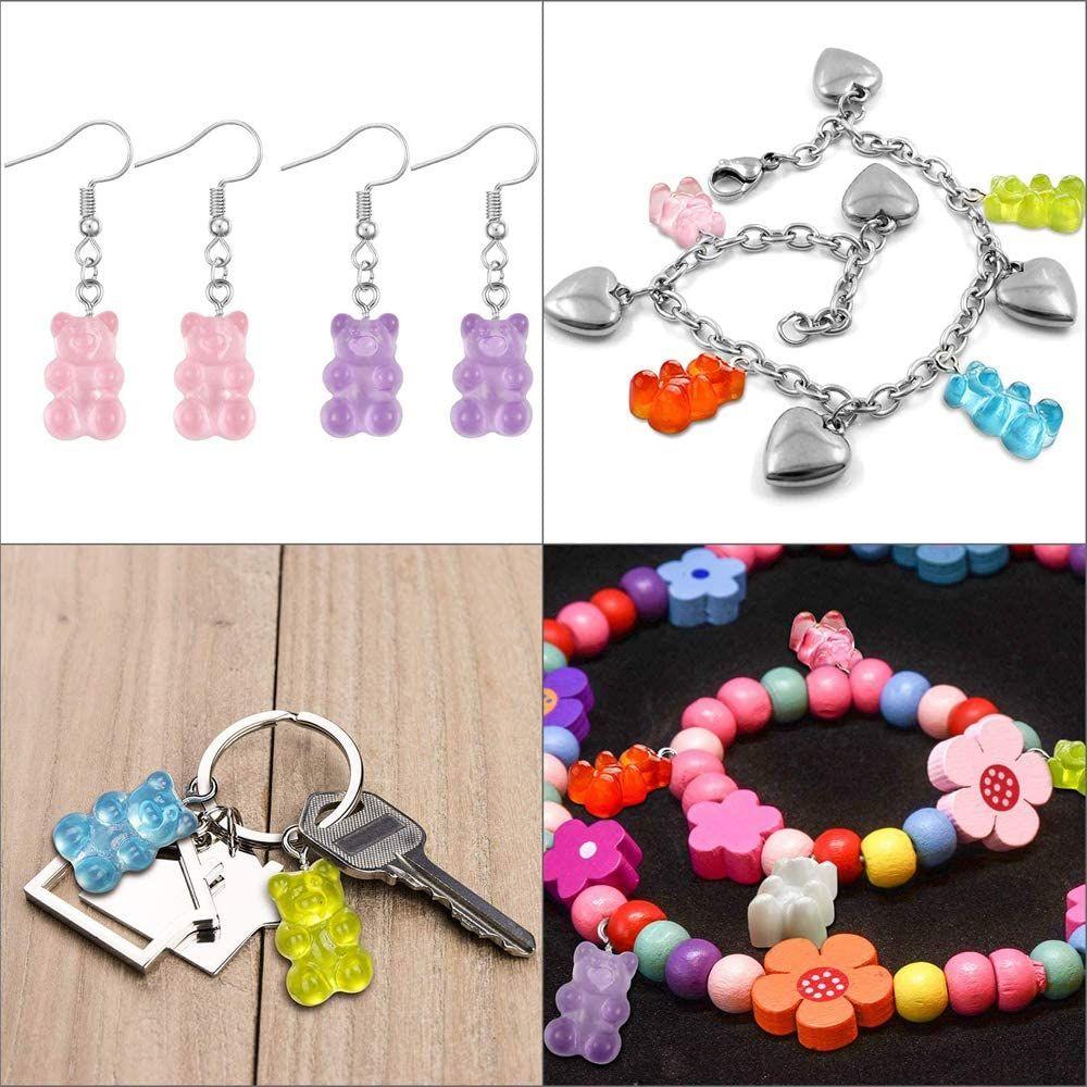 Jewelry Pendants Dropping Tool DIY Crystal Glue Epoxy Resin Mould Bear Silicone Molds