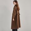 Spring and Summer Simple Big-name Medium and Long Heavy Industry Stand-up Collar Silhouette Trench Coat Loose Temperament Cotton Coat 15887
