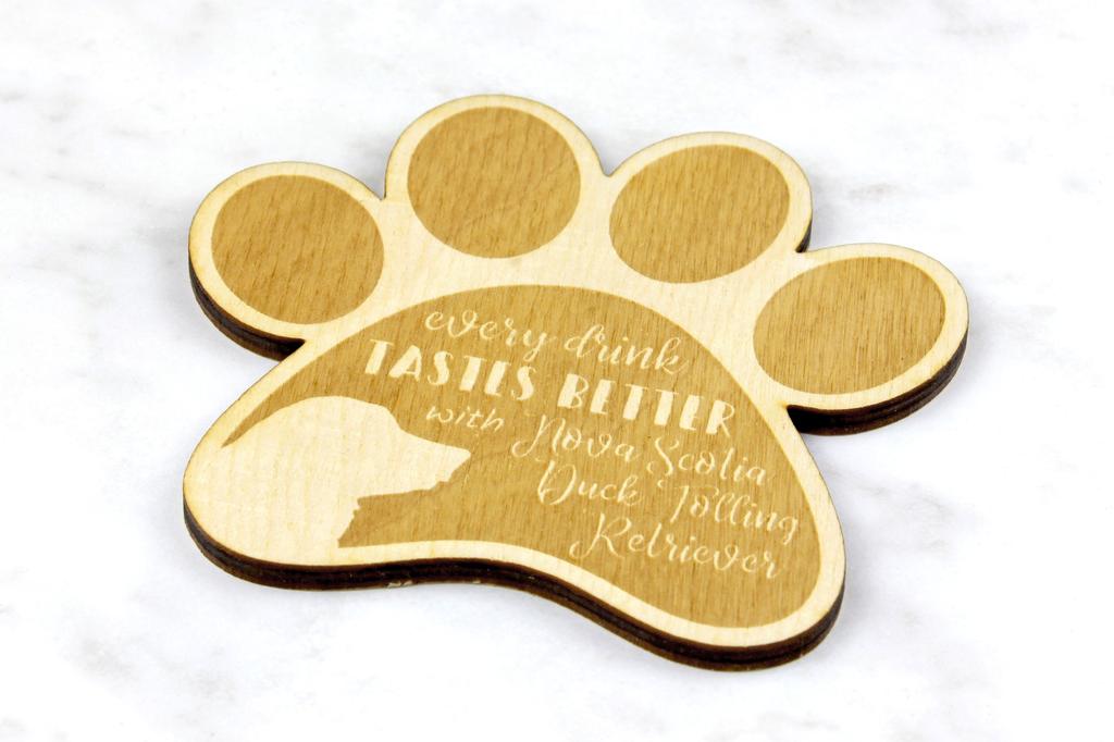 Nova Scotia Duck Tolling Retriever, Yarmouth Toller - Mug coaster, engraved coaster with dog, gift for dog lover by Art-Dog brand