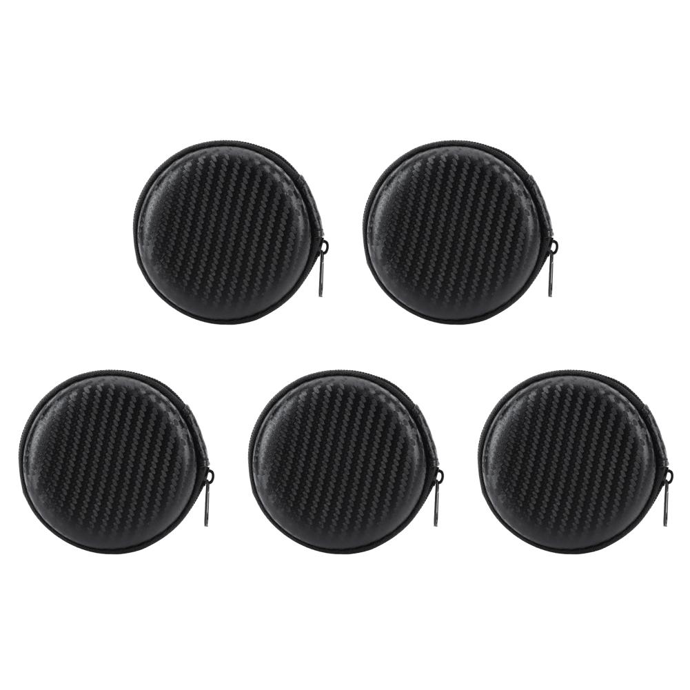 

Мини Портативная Сумка Для Хранения Чехол Для Наушников (Круг с узором из углеродного волокна)