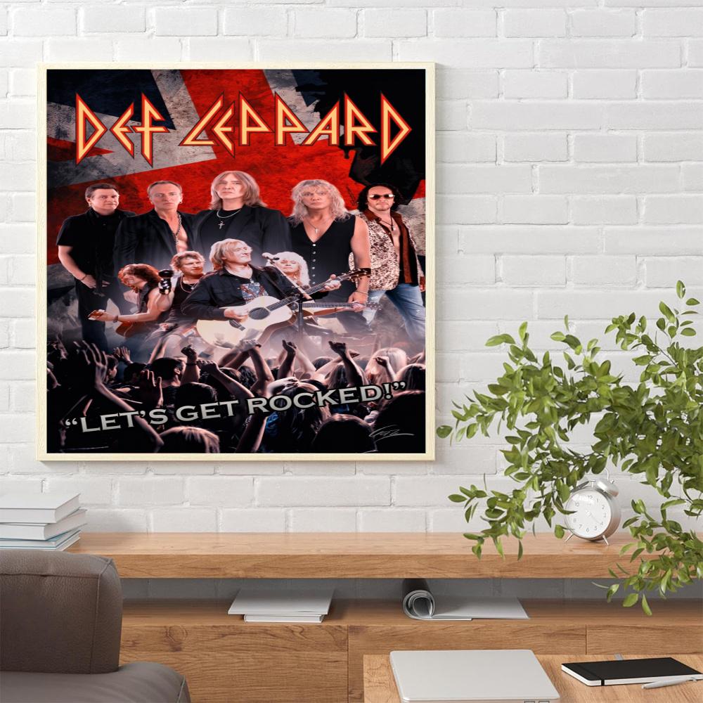 Def Leppard 5D Diamond Painting Round Diamond Rhinestones Mosaic Diamond Embroidery Wall Paintings Rhinestones Gift Frameless