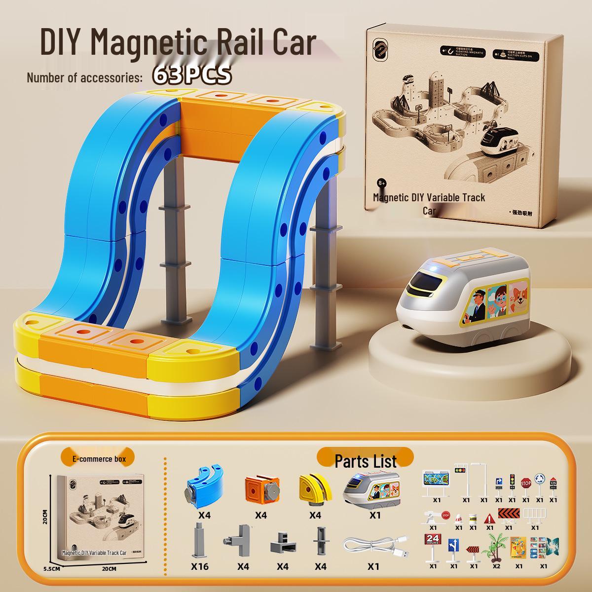 

Magnetic High-Speed Train Roller Coaster Building Blocks - 3D DIY Educational Toy Gift English Packaging