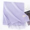 Sciarpa da Donna in Finto Cashmere Tinta Unita con Frange Morbida Calda Stola Avvolgente per Autunno Inverno Outfit Quotidiano Casual