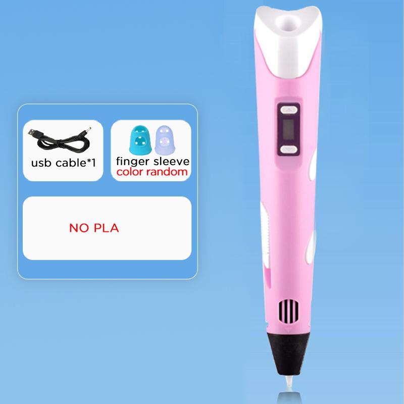 Electronic 3D Printing Pen With LED Display 25M PLA Filament Children USB Drawing Tool Drawing Toy DIY Christmas Birthday Gift