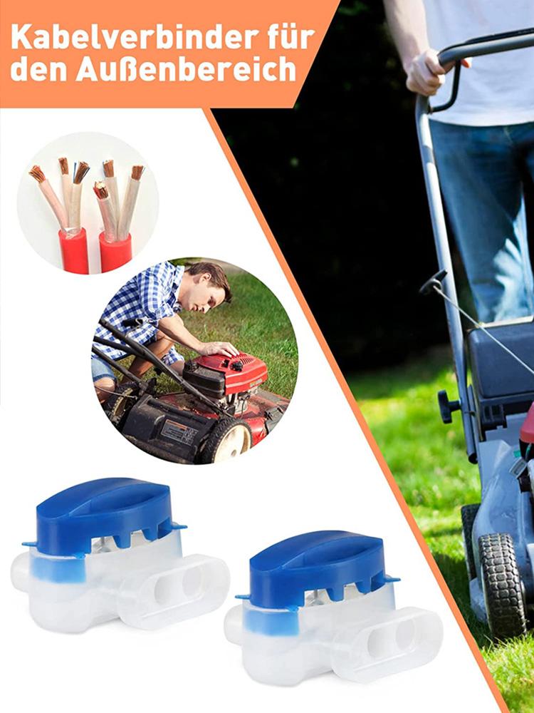 Cable Connector Set Waterproof Connector/Connection Clamps Without Stripping for Gardena/Husqvarna/Worx/Robomow Lawnmower