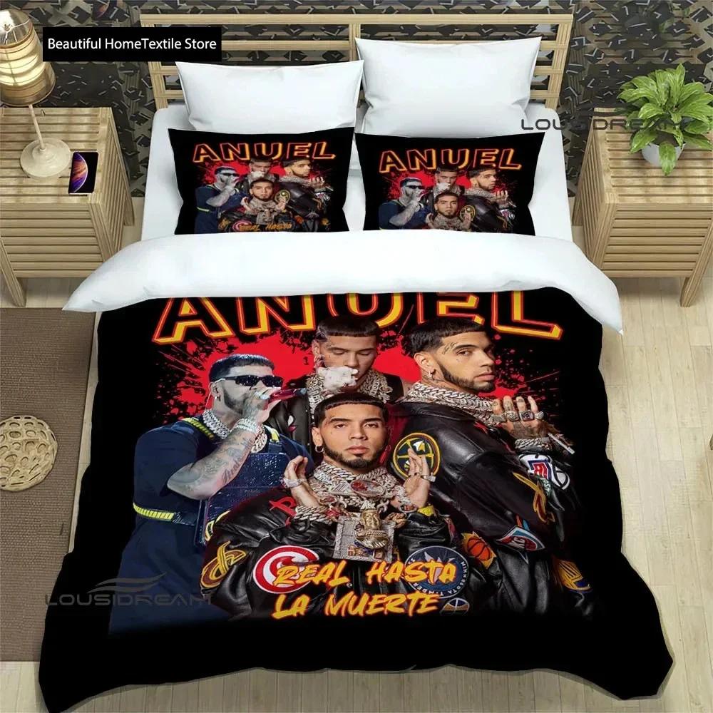 Rapper Anuel AA 3D NEW Duvet Cover Pillowcase Bedding Set Adult Boy Girl Bedroom Decoration Children Single Double Large