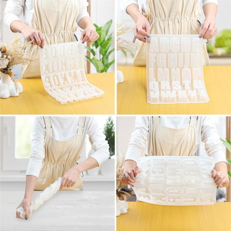 DIY 26 Big Size English Letters Mold Kit Alphabet Pendant UV Resin Silicone Mold Jewelry Making Tools Nail Art Crafts