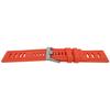 Watch Strap - MY-MONTRE - 22mm - Orange - Silicone - Brushed Stainless Steel Buckle