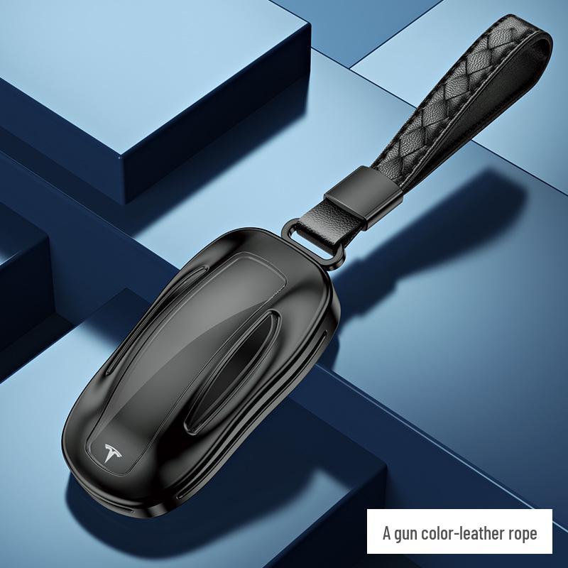 Tesla X & Model S Key Cover: Aluminum Alloy with Leather Rope