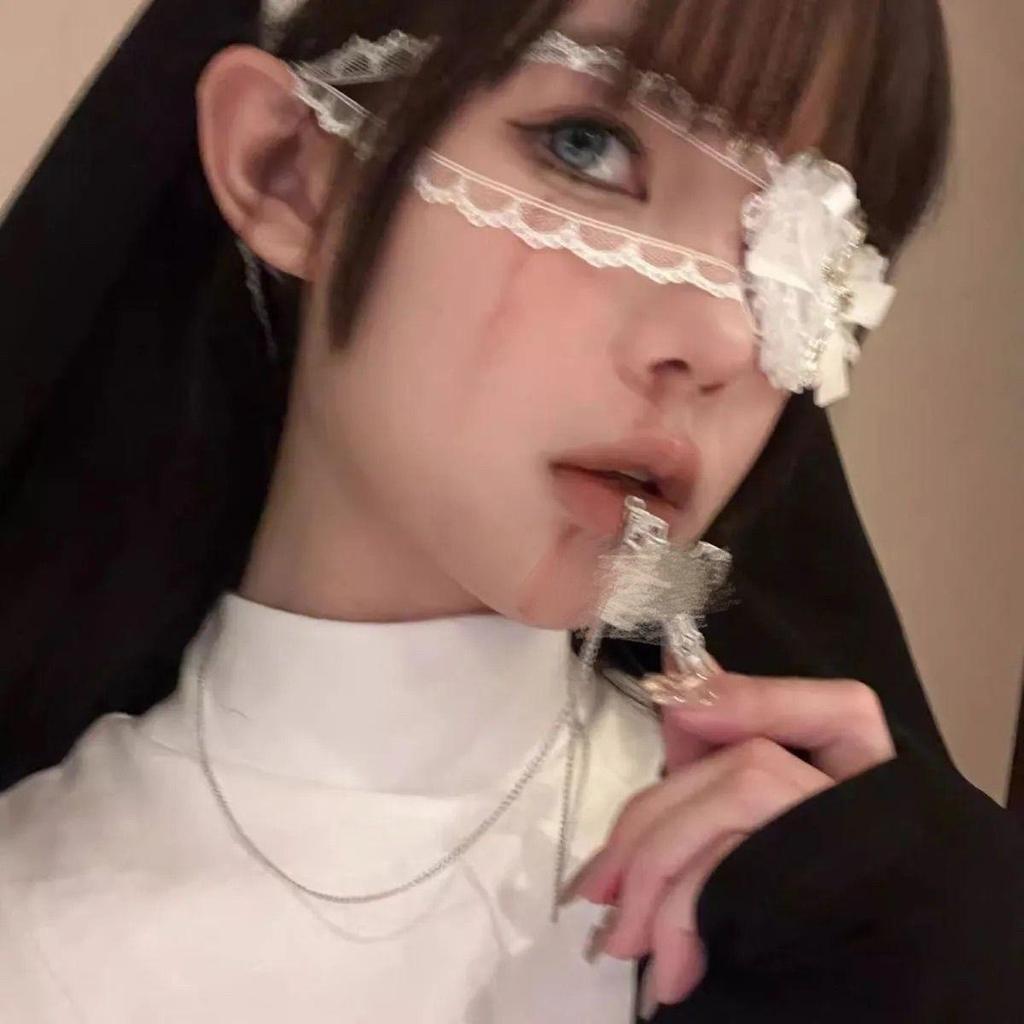 1 Piece of Lace Halloween Eye Mask Party Dance Dress Up Mask Accessory Gothic Punk Style Decorative Mask