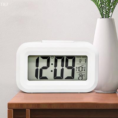 Essential Electronic Alarm, LED Digital Clock, Night Glow, Calendar & Temperature Display, Perfect for Home and Office