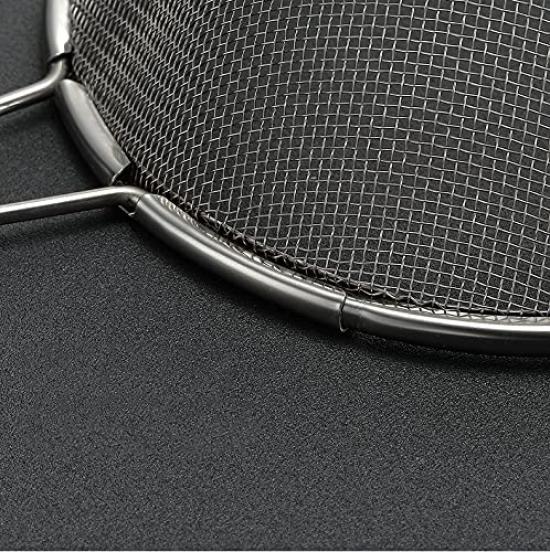 NANGOGEAR Stainless Steel Sierra Cup Set and Sierra Strainer Stainless (2 cups) Set, 18-8 Steel, 21110/21115 (S-220-2P/S-213)