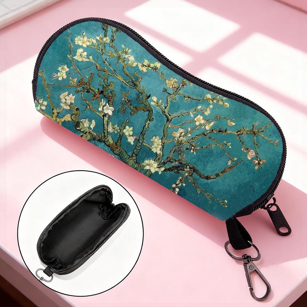 Eyewear Glasses Case Soft Portable Glasses Bag Sunflower Eyeglass Holder High-Definition Van Gogh Eyeglass Pouch For Outdoor Use
