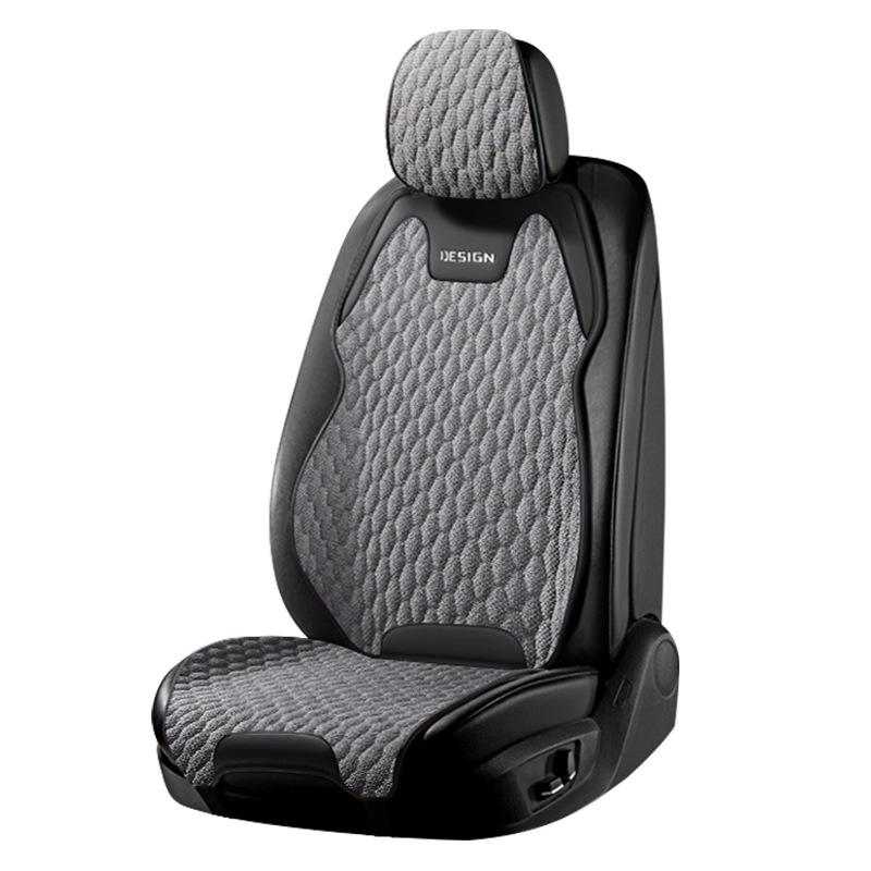 Breathable All-Season Linen Cotton Car Seat Cushion Cover, Universal Fit