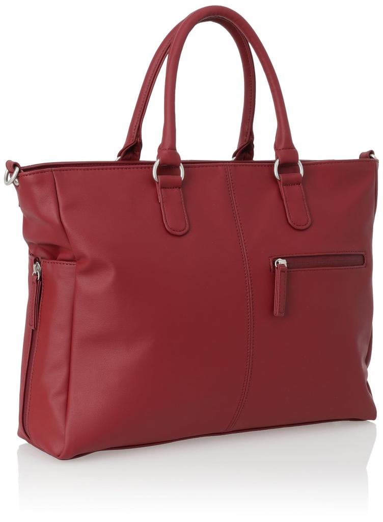 Sac d'affaires Sobani en cuir éthique, format A4, pour homme, rouge
