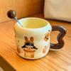Hochwertige Keramiktasse mit Deckel Freundin Souvenir Geschenk für Mädchen Geburtstagsgeschenk praktische Keramiktasse kreatives Geschenk