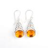 Citrine Gemstone 925 Sterling Silver Jewelry Handmade Drop/Dangle Earrings 1.64" CE-1-1