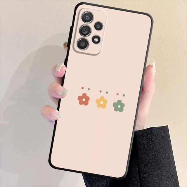 

Чехол для телефона с цветком для Samsung Galaxy A33 A21s A52 A32 A23 A72 A22 A71 A31 A51 A53 A13 A91 A42 A52s A73 A11, силиконовый чехол на заднюю панель Samsung A32 4G