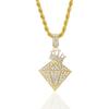 Trendy Zircon Butterfly Hip Hop Pendant Necklace for Couples