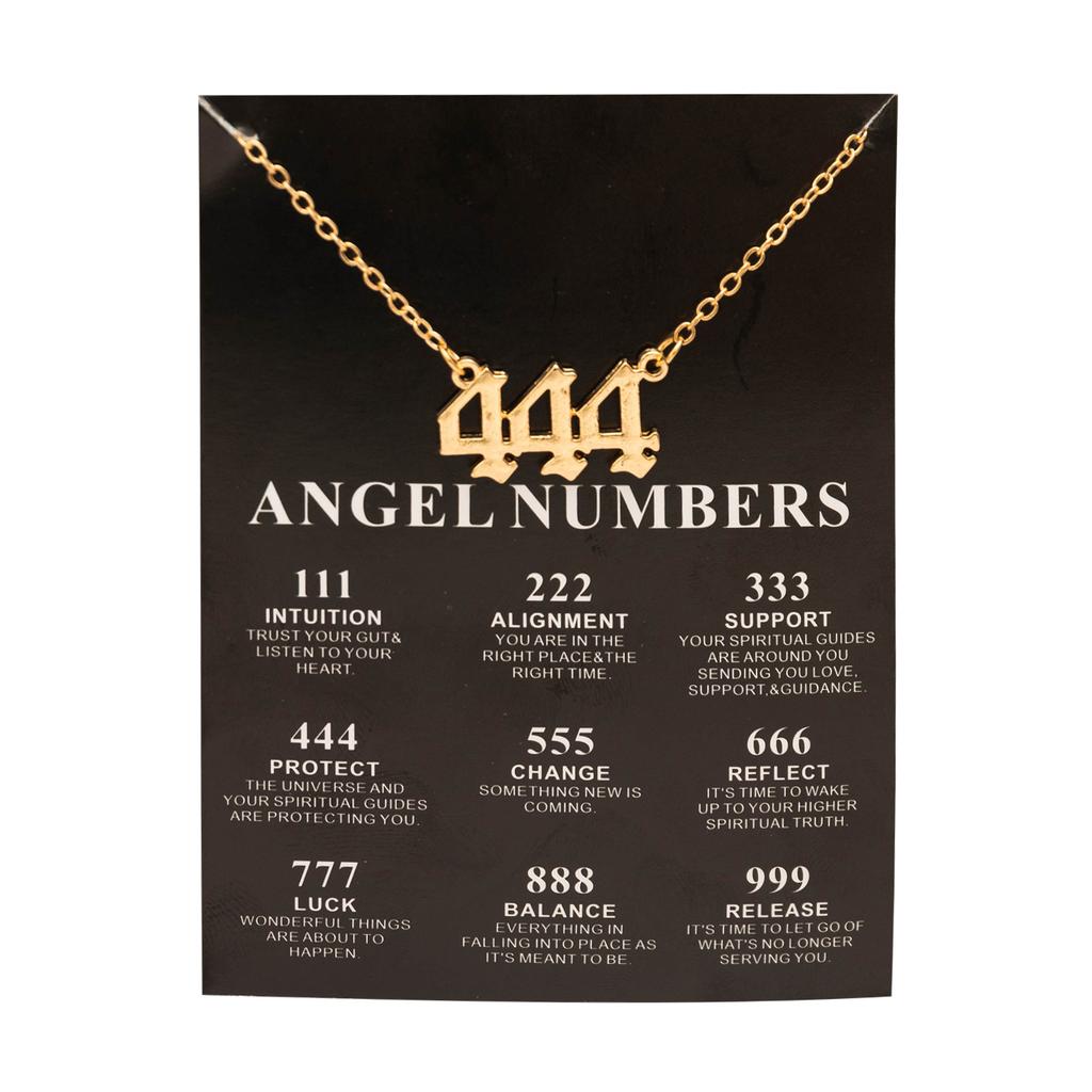New Trendy Fashion Alloy Gold Color Lucky Angel Numbers Wish 777 Pendant Necklace for Women Girl Gift Birthday Jewelry Dropship
