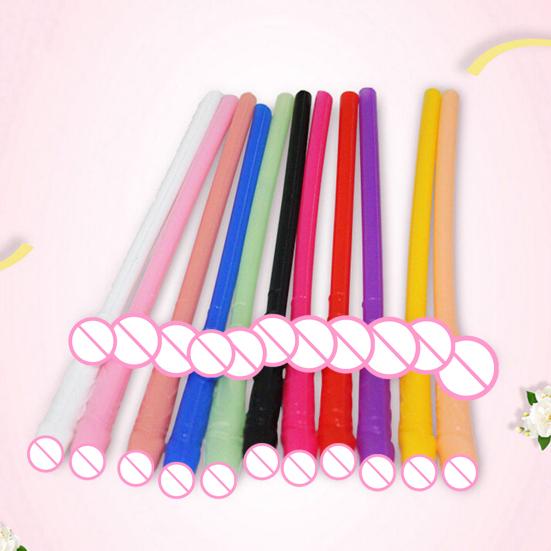 Fun Plastic Straws for Parties Reusable Naughty Drinking Straws Humorous Colorful Straw Creative Bachelorette Birthday Wedding Decorations
