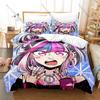 Danganronpa 2 Ibuki Mioda Bedding Set, Duvet Cover & 2 Pillowcases, Punk Rock Character Pattern Breathable All Season