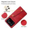 PU Leather Wallet Phone Case for Xiaomi 11 Ultra Multiple Card Slots Dual Metal Button Closure Shockproof Full‑Body Protective Cover
