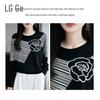 Women's Wool-Blend Jacquard Crew Neck Loose Knit Sweater