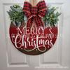 Wooden Christmas Door Hanger Decor Front Porch Entryway Wall Hanging Ornament Holiday Home Dcor