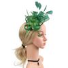 New European and American Party Dinner Feather Headdress Bridal Mesh Flower Top Hat Halloween Party Dance Hair Accessories