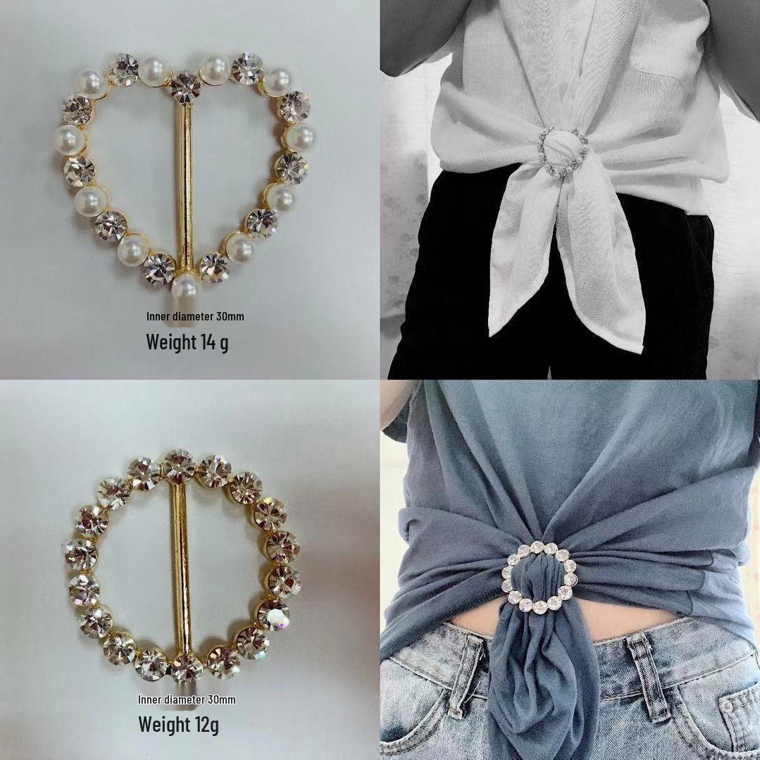 

Versatile Alloy Square Round Hem Knot and Scarf Buckle