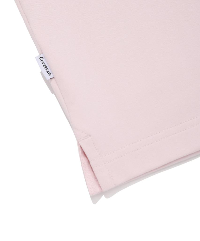 COVERNAT Authentic Pocket Collar T-Shirt Light Pink