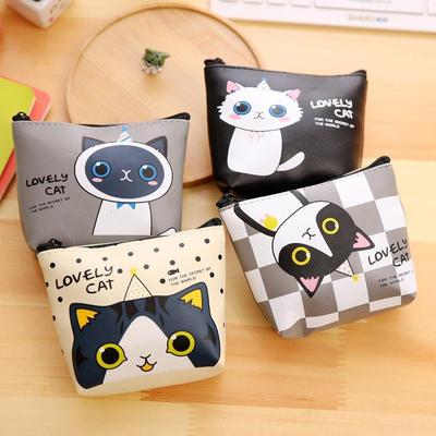 Lady Zipper Geldbörse Kleine Katze Pu Leder Null Geldbörse Kinderbeutel Junge Ändern Tasche Tasche Tasche
