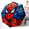 1pz Ombrello Automatico Robusto a 8 Stecche, Ombrello Luminoso Blu Rosso Spider-Man Marvel, Stampato Digitalmente, Ombrello Pieghevole per Uso Esterno in Movimento