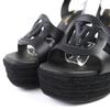 Ausgezeichnete LOUIS VUITTON Sandalen Knöchelriemen Espadrilles mit Keilabsatz 36.5 Gebraucht