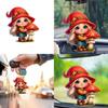 Acrylic Car Little Red Riding Mushroom Girl Keychain Pendant Interior Vehicle