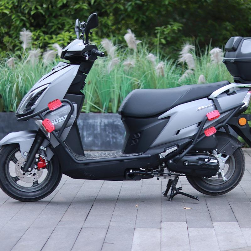 Leichtmotorrad Suzuki UY125 Schutz-Kollisionsschutzstangen - Vorder- und Hinterradstoßstangen aus Kohlenstoffstahl